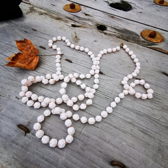 Vintage W. Germany Pale Pink Stone Beaded Necklace - Picture 5 of 13